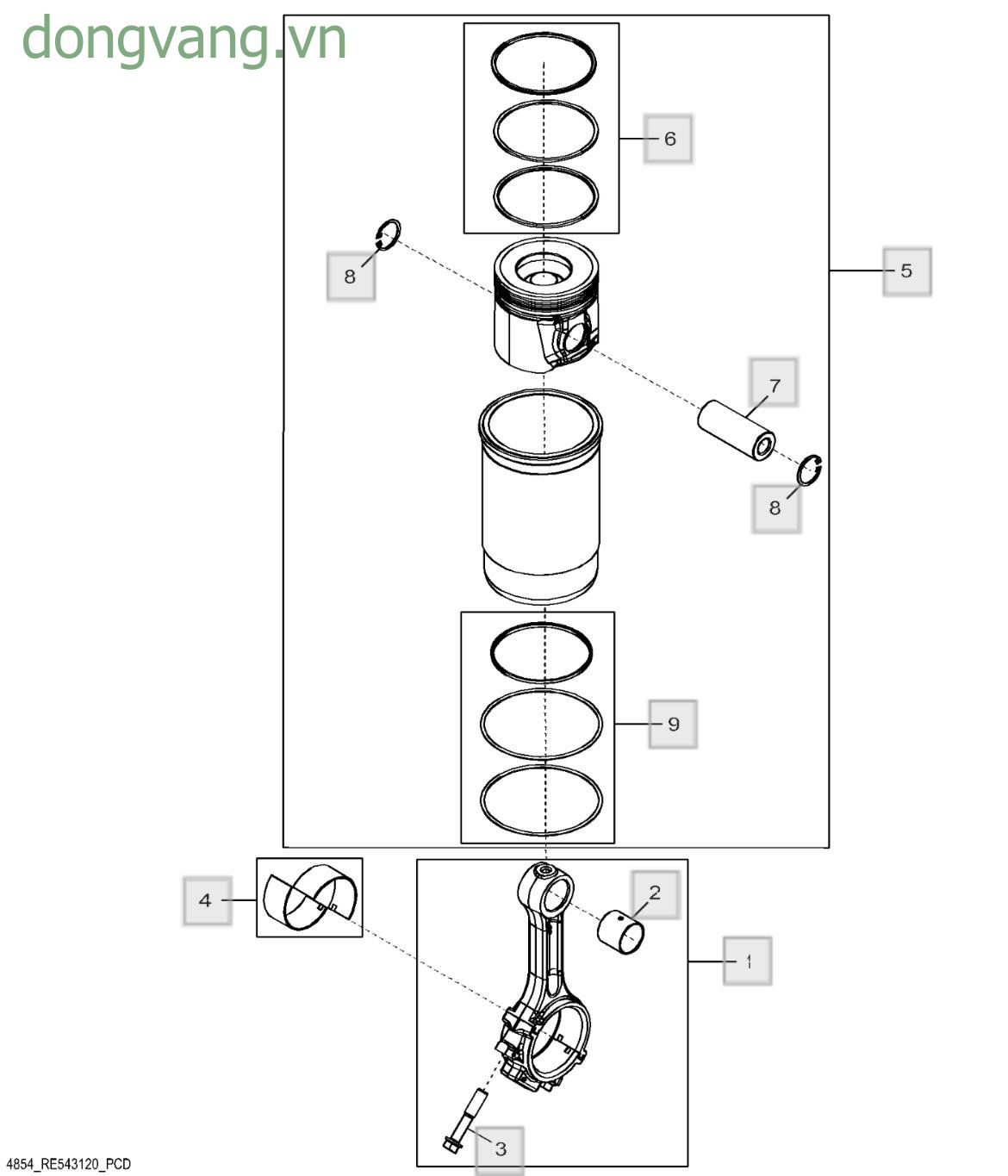 4854 Connecting Rods and Pistons - ST451033